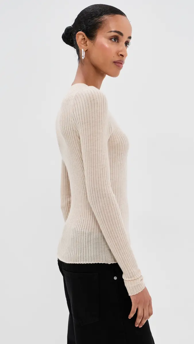 Sprwmn Long Sleeve Henley Top | Thumbnail 4 Sprwmn Long Sleeve Henley Top | Thumbnail 4