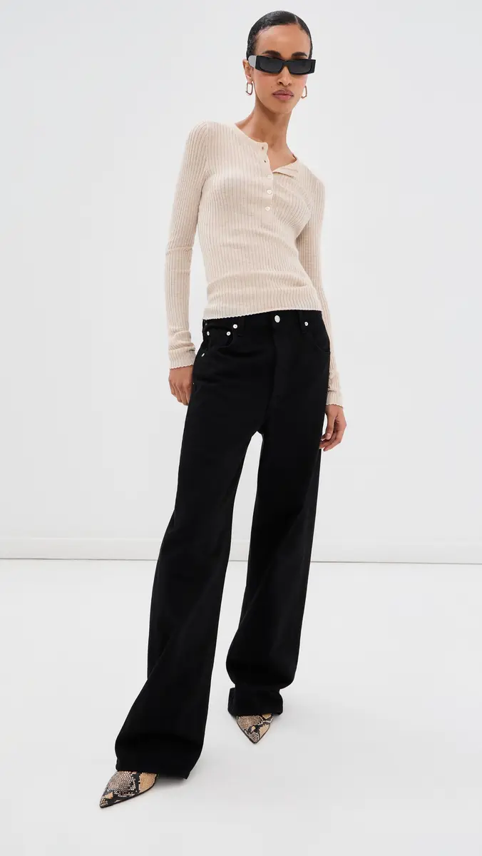 Sprwmn Long Sleeve Henley Top | Thumbnail 5 Sprwmn Long Sleeve Henley Top | Thumbnail 5