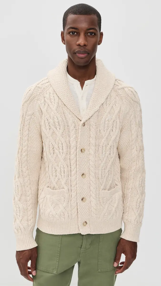 Polo Ralph Lauren Aran Cable Cotton Shawl Collar Cardigan | Thumbnail 3 Polo Ralph Lauren Aran Cable Cotton Shawl Collar Cardigan | Thumbnail 3