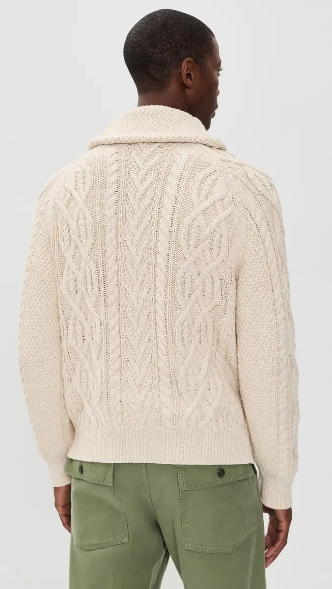 Polo Ralph Lauren Aran Cable Cotton Shawl Collar Cardigan | Thumbnail 4 Polo Ralph Lauren Aran Cable Cotton Shawl Collar Cardigan | Thumbnail 4