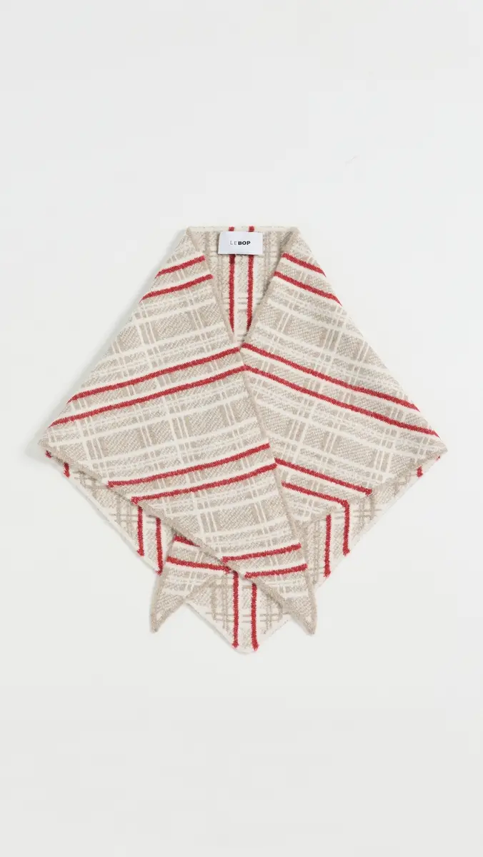 LE BOP Plaid Triangle Scarf | Thumbnail 2 LE BOP Plaid Triangle Scarf | Thumbnail 2