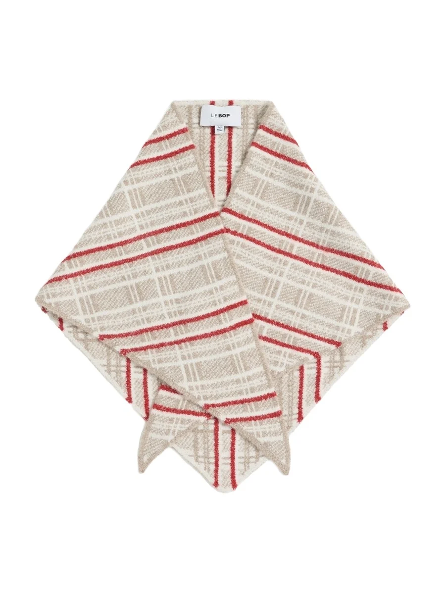 LE BOP Plaid Triangle Scarf
