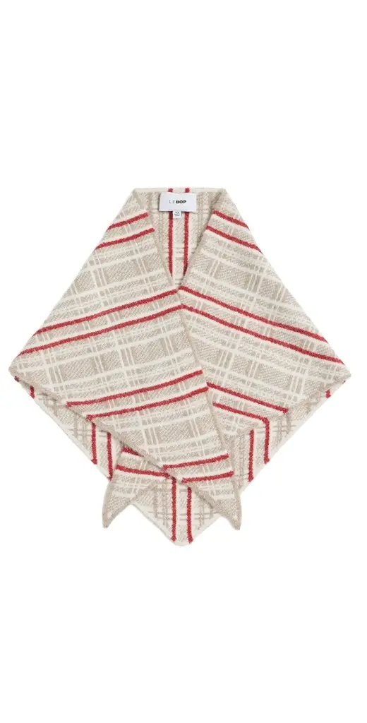 LE BOP Plaid Triangle Scarf