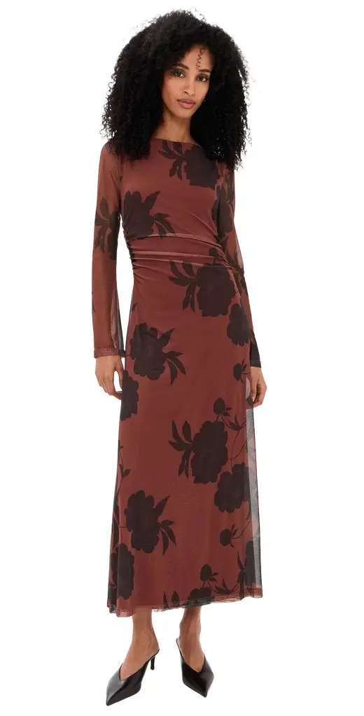 MINKPINK Imani Mesh Midi Dress