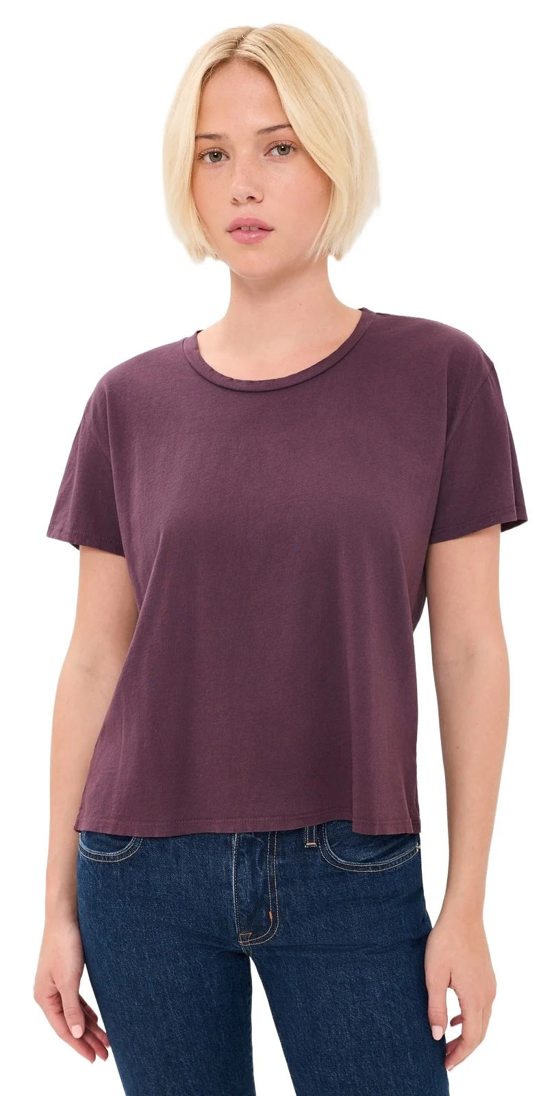 perfectwhitetee Short Sleeve Boxy Crew Tee