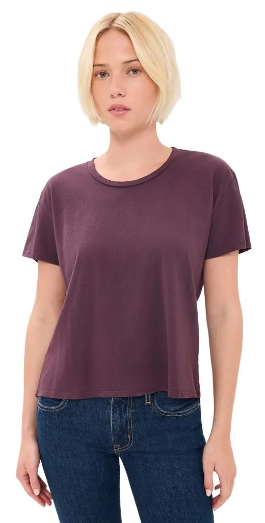 perfectwhitetee Short Sleeve Boxy Crew Tee