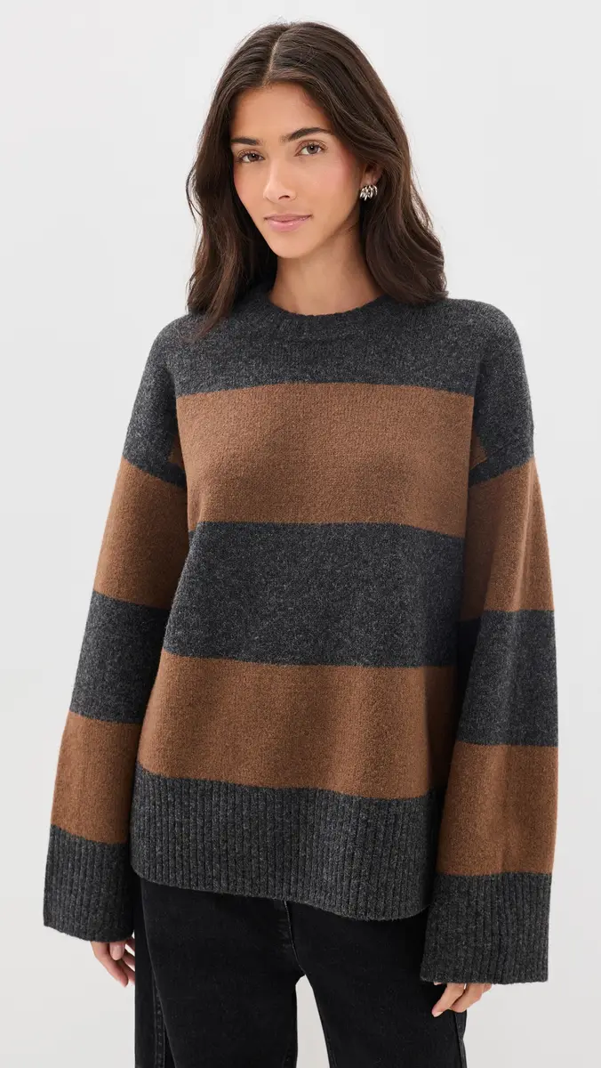 GOOD AMERICAN The Oversized Crew Sweater | Thumbnail 2