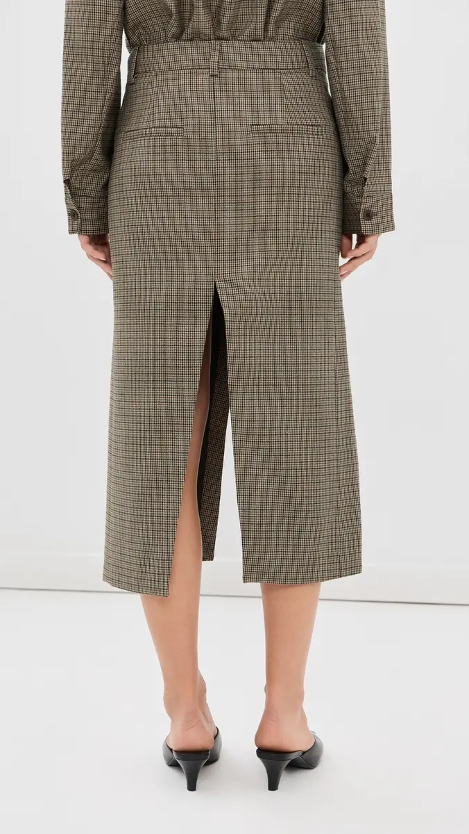 Tibi Thomas Menswear Check Midi Trouser Skirt | Thumbnail 3 Tibi Thomas Menswear Check Midi Trouser Skirt | Thumbnail 3
