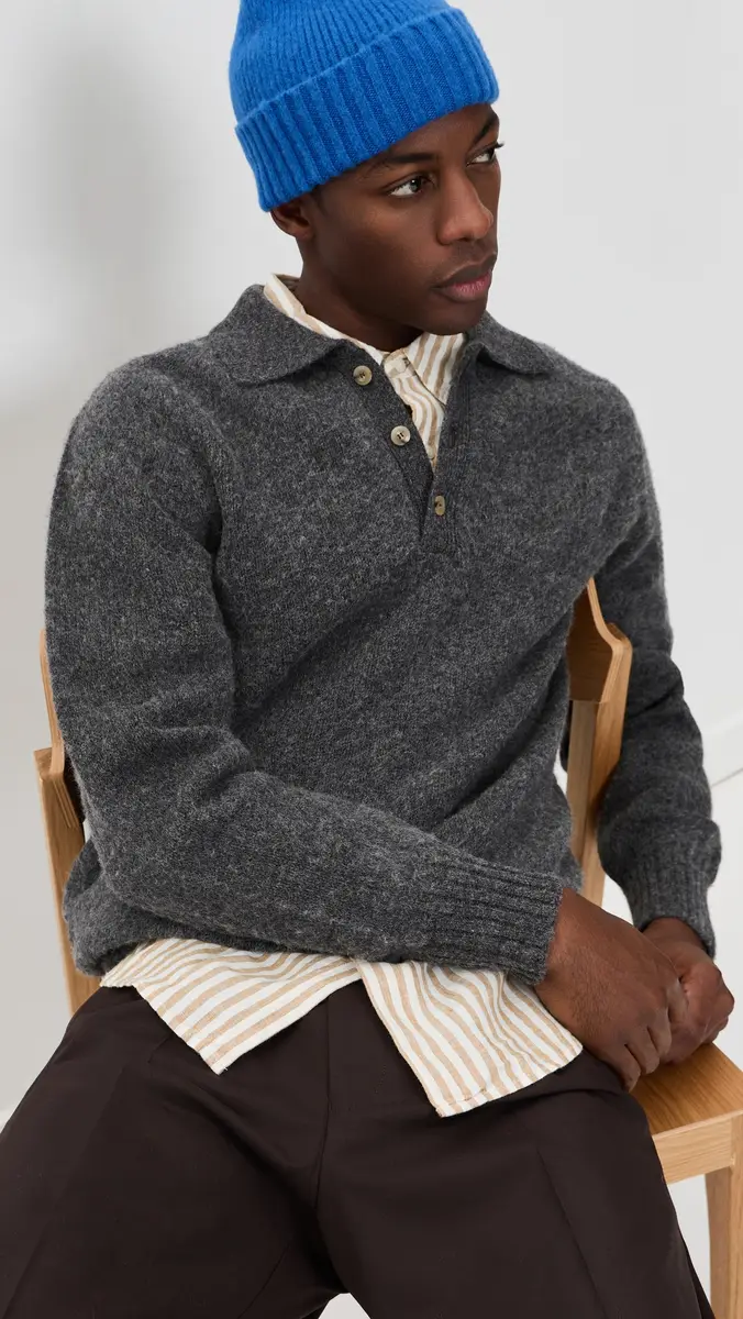 Howlin' Howlin' Ghost Pressure Polo Sweater | Thumbnail 2 Howlin' Howlin' Ghost Pressure Polo Sweater | Thumbnail 2