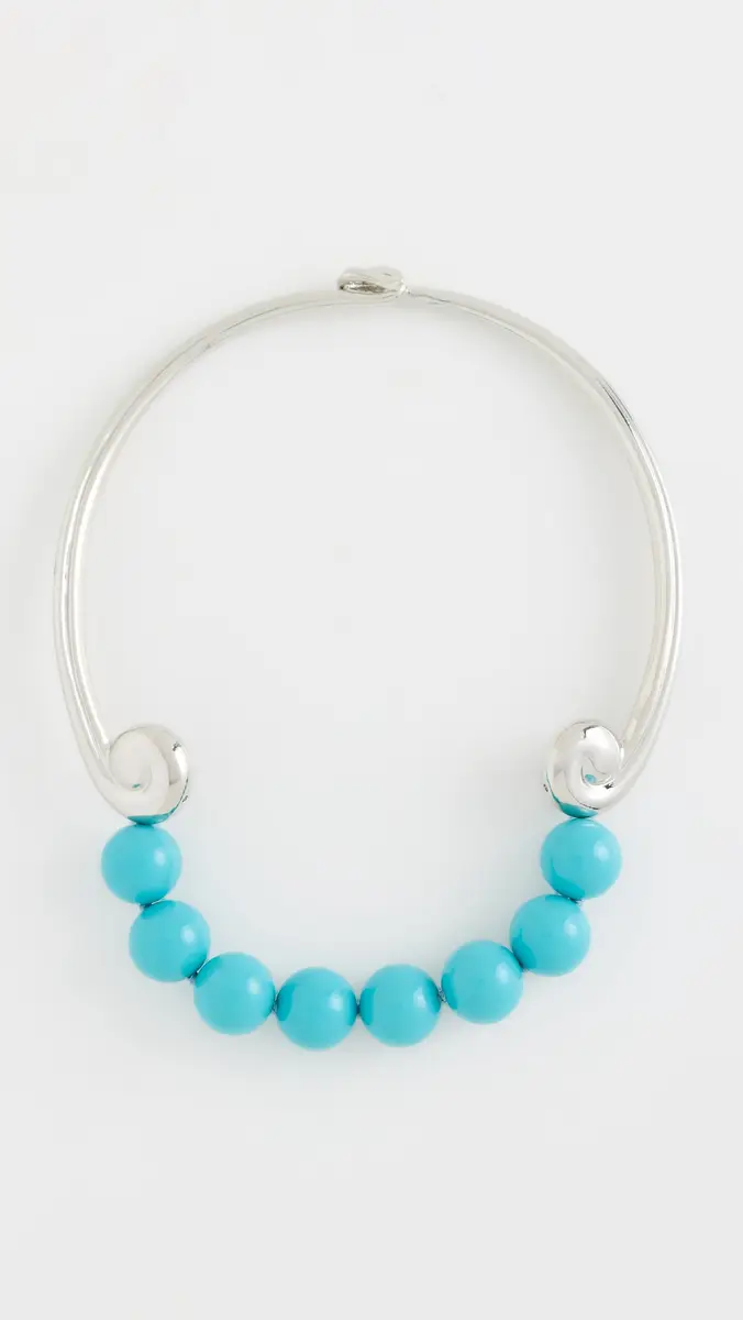 KENNETH JAY LANE Silver Bib Hook Clasp Necklace | Thumbnail 2 KENNETH JAY LANE Silver Bib Hook Clasp Necklace | Thumbnail 2
