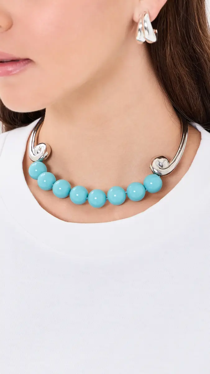 KENNETH JAY LANE Silver Bib Hook Clasp Necklace | Thumbnail 3 KENNETH JAY LANE Silver Bib Hook Clasp Necklace | Thumbnail 3