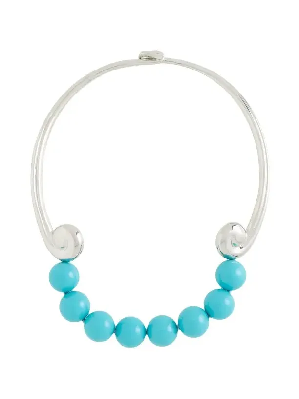 Silver Bib Hook Clasp Necklace