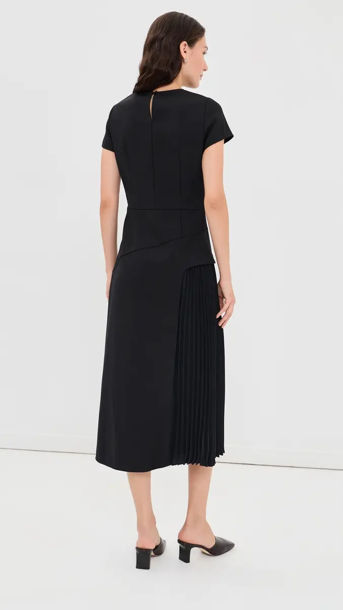 Proenza Schouler Ria Dress in Bonded Wool Black/Mink | Thumbnail 3 Proenza Schouler Ria Dress in Bonded Wool Black/Mink | Thumbnail 3