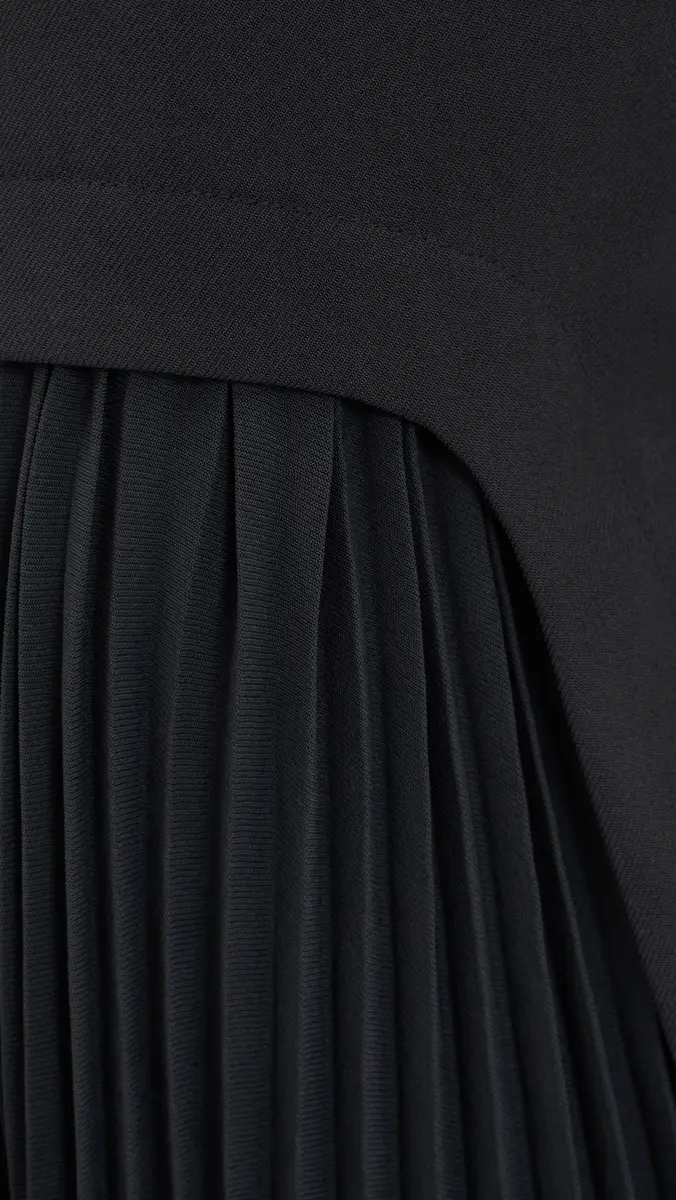 Proenza Schouler Ria Dress in Bonded Wool Black/Mink | Thumbnail 6 Proenza Schouler Ria Dress in Bonded Wool Black/Mink | Thumbnail 6