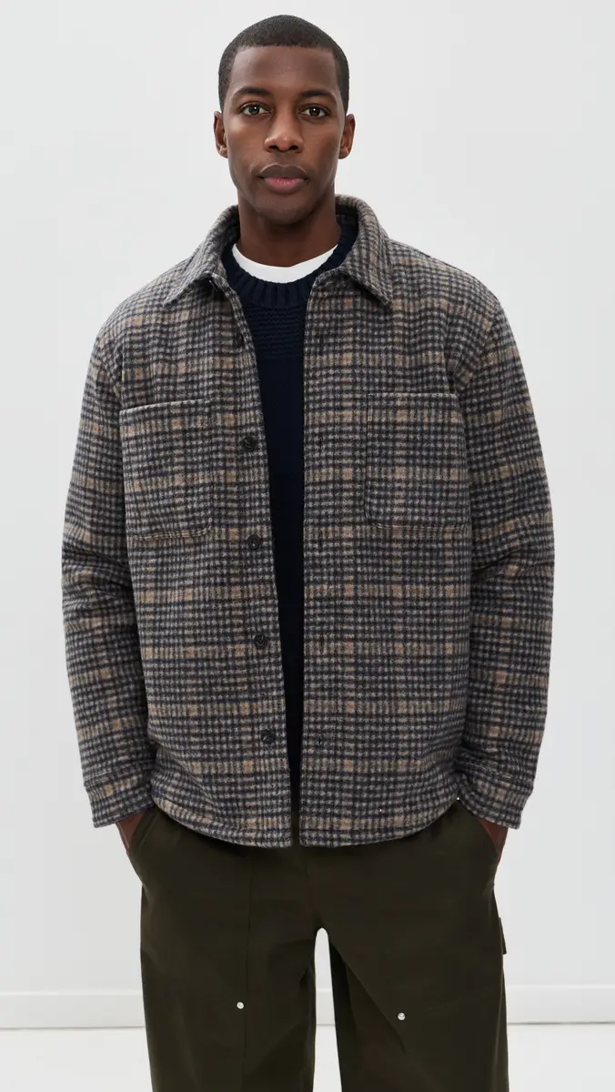 Vince Plaid Sherpa Lined Shirt Jacket | Thumbnail 2