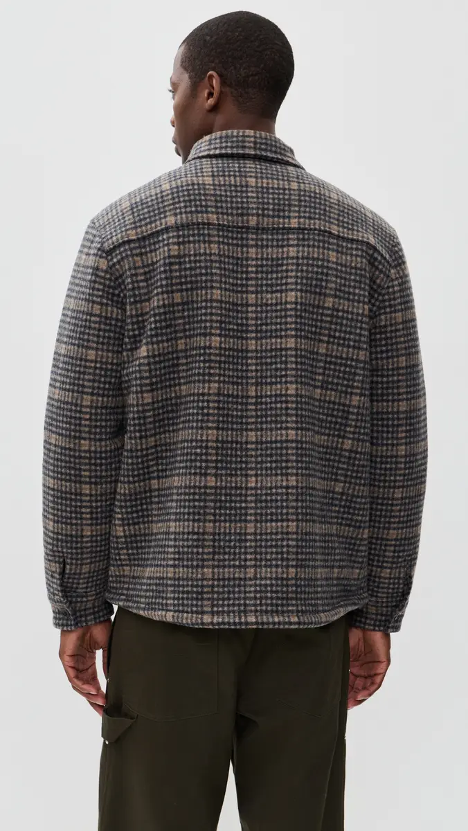Vince Plaid Sherpa Lined Shirt Jacket | Thumbnail 3