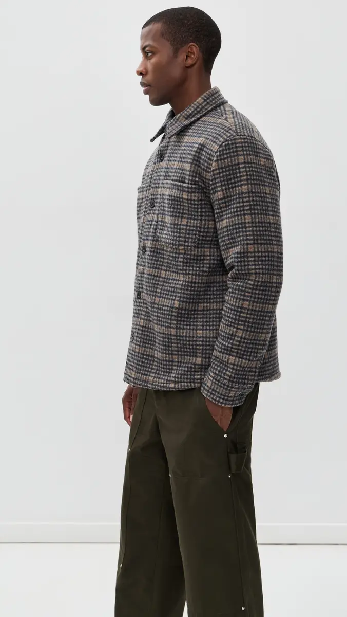 Vince Plaid Sherpa Lined Shirt Jacket | Thumbnail 4