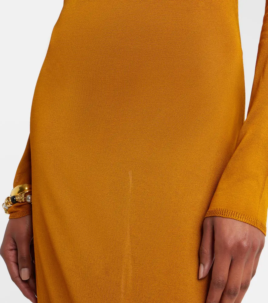 Saint Laurent Knitted semi-sheer maxi dress | Thumbnail 3 Saint Laurent Knitted semi-sheer maxi dress | Thumbnail 3