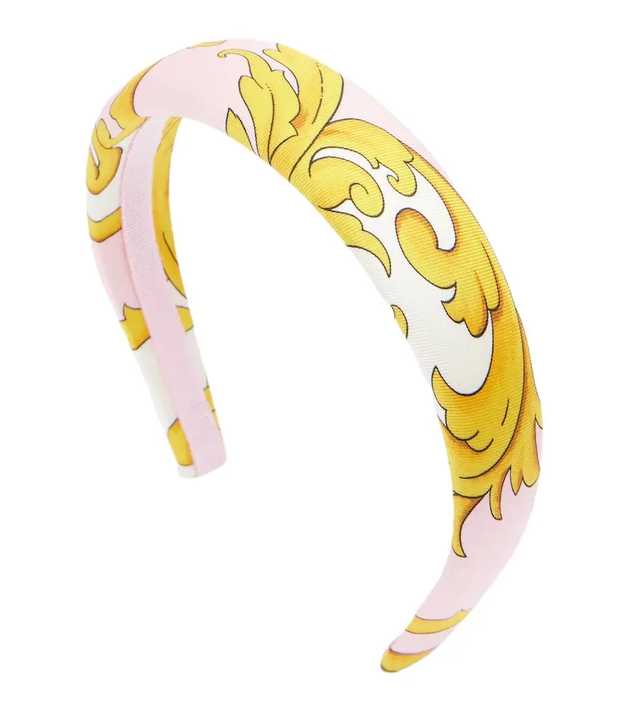 Printed silk headband