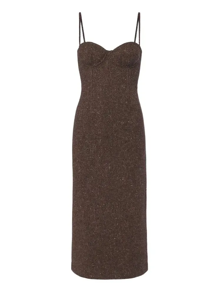 Jocey wool and cashmere-blend midi dress