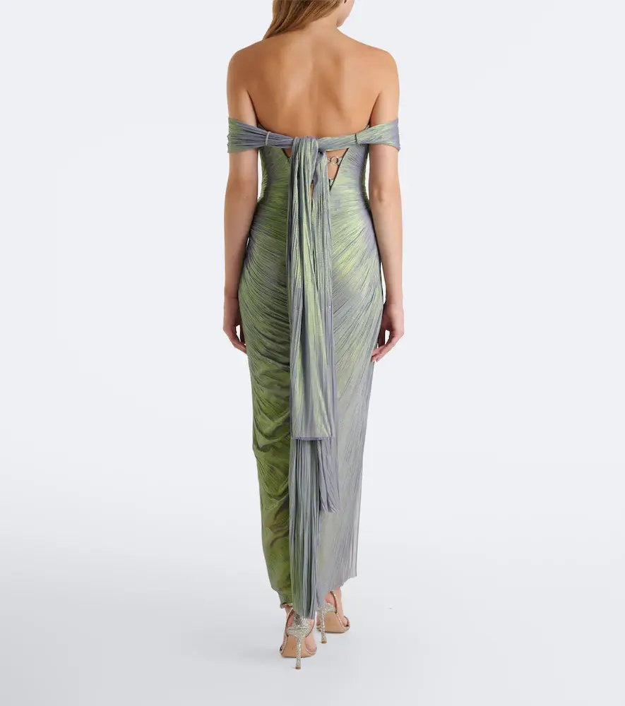Maria Lucia Hohan Edena pleated off-shoulder silk bustier gown | Thumbnail 5 Maria Lucia Hohan Edena pleated off-shoulder silk bustier gown | Thumbnail 5