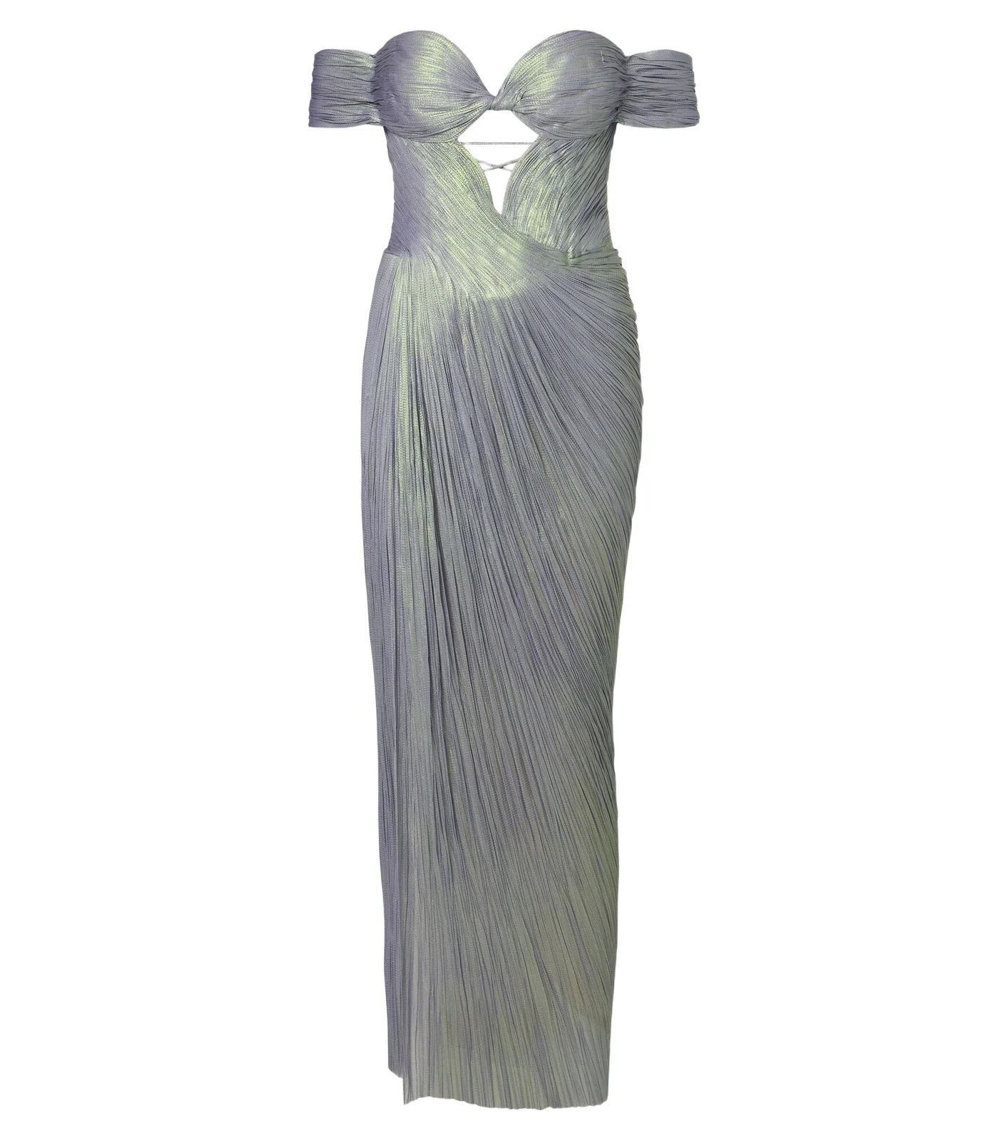 Edena pleated off-shoulder silk bustier gown Edena pleated off-shoulder silk bustier gown