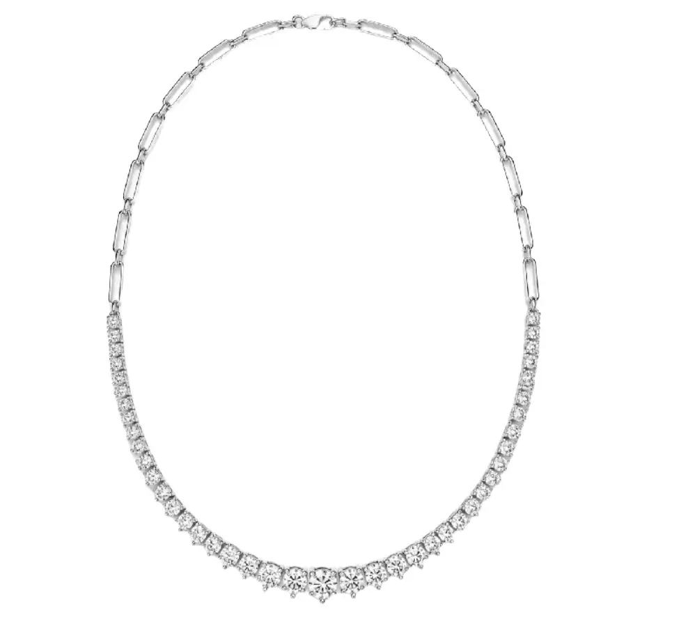 1.63ct Diamond 18K Gold Link Necklace 1.63ct Diamond 18K Gold Link Necklace