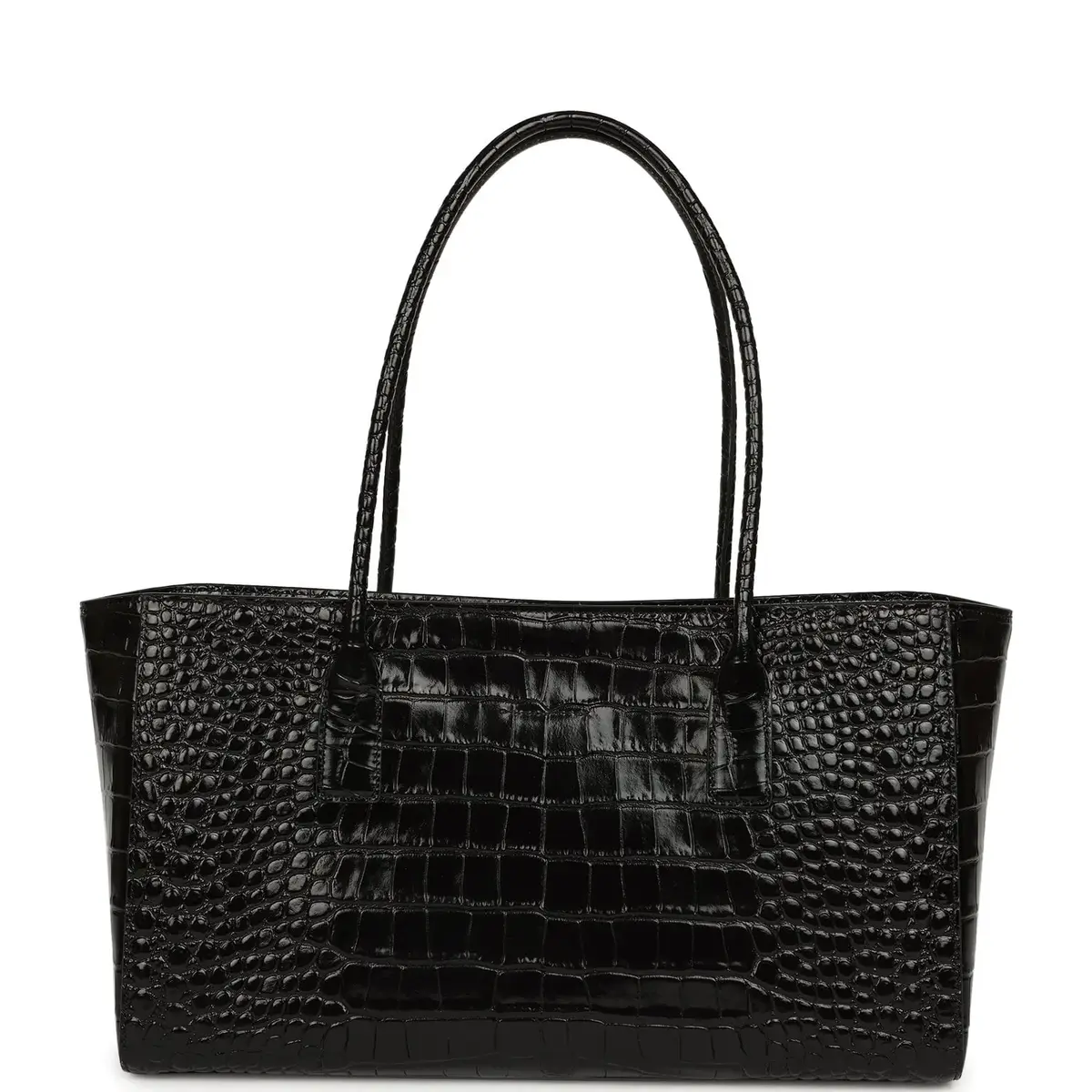 Chanel Chanel Small Cerf Shopping Bag Black Croc Embossed Calfskin Gold Hardware | Thumbnail 4 Chanel Chanel Small Cerf Shopping Bag Black Croc Embossed Calfskin Gold Hardware | Thumbnail 4