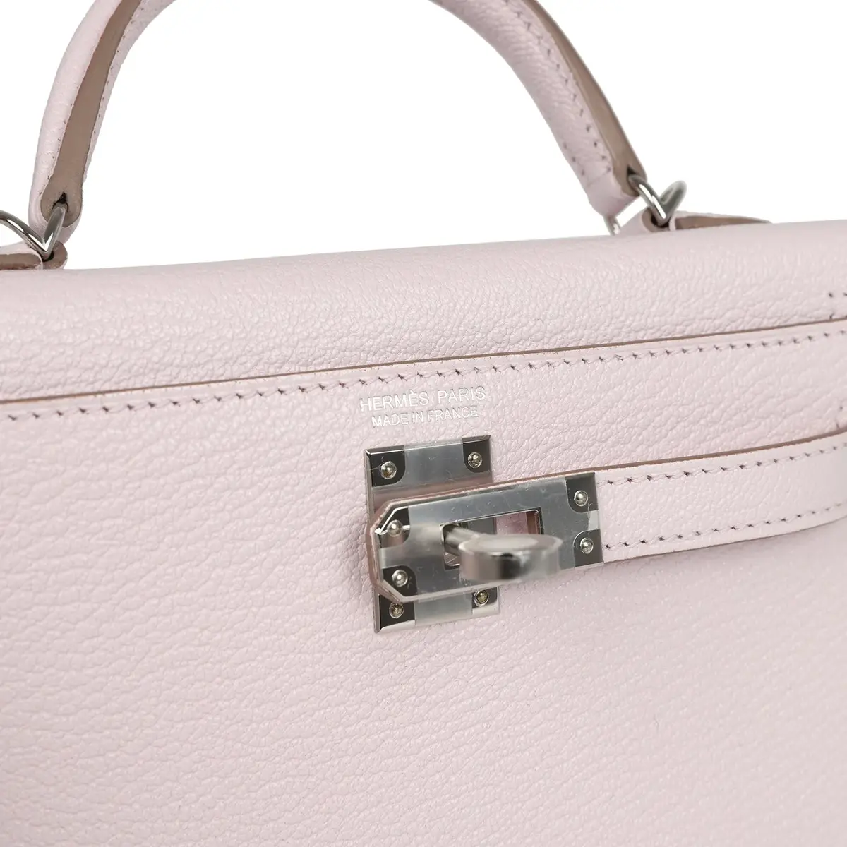HERMÈS Hermes Kelly Sellier 20 Mauve Pale Chevre Palladium Hardware | Thumbnail 7 HERMÈS Hermes Kelly Sellier 20 Mauve Pale Chevre Palladium Hardware | Thumbnail 7