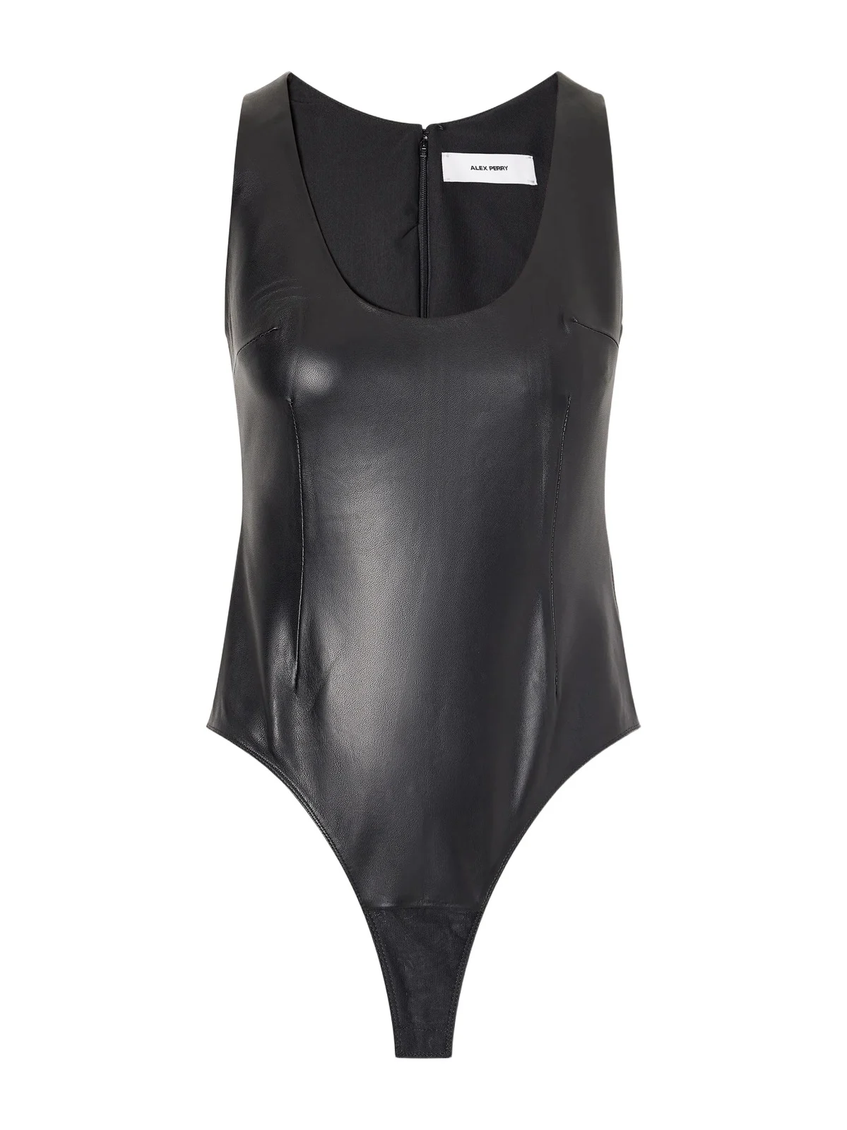 Darted Leather Bodysuit