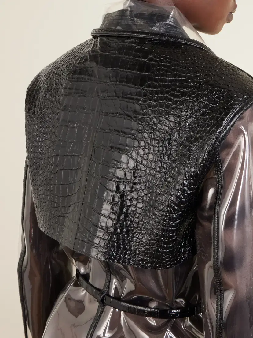 Tom Ford Croc-effect Leather-trimmed Tpu Coat | Thumbnail 5 Tom Ford Croc-effect Leather-trimmed Tpu Coat | Thumbnail 5