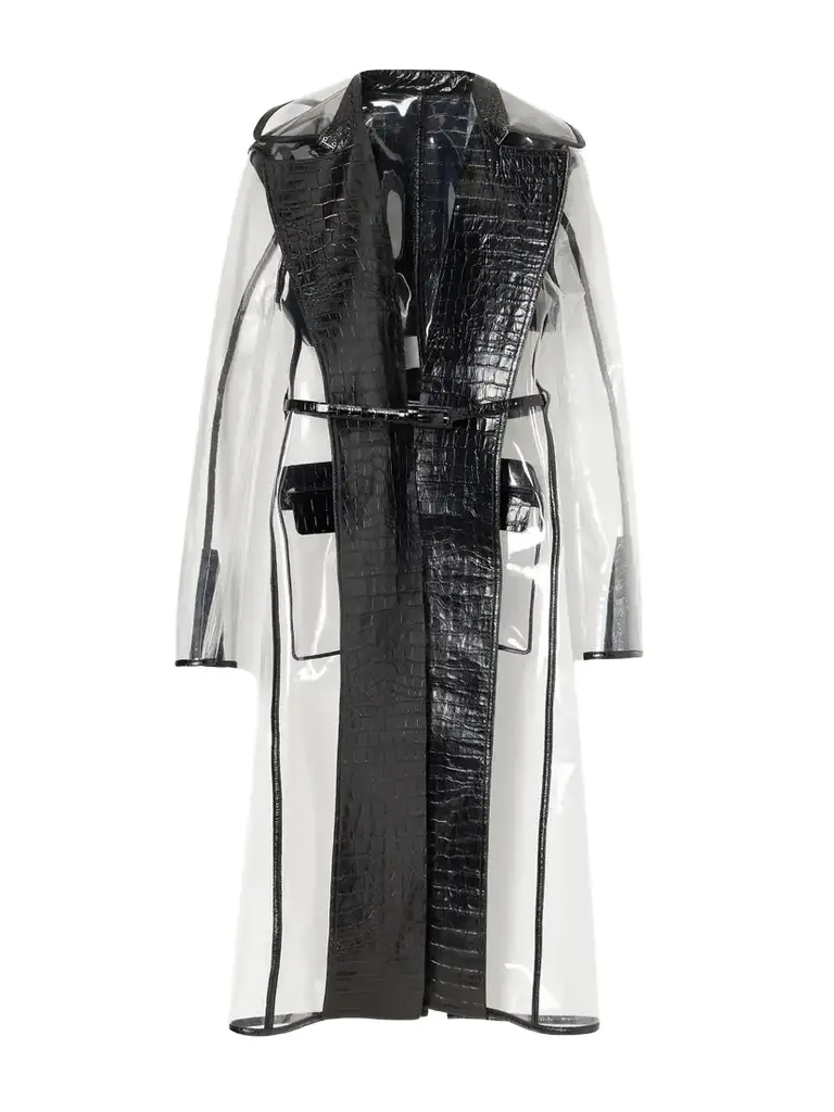 Tom Ford Croc-effect Leather-trimmed Tpu Coat