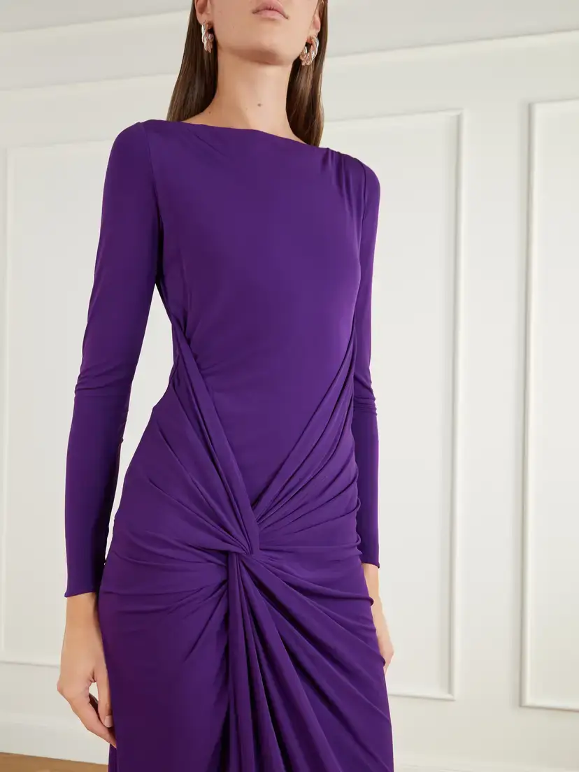 Alex Perry Twisted Gathered Jersey Gown | Thumbnail 4