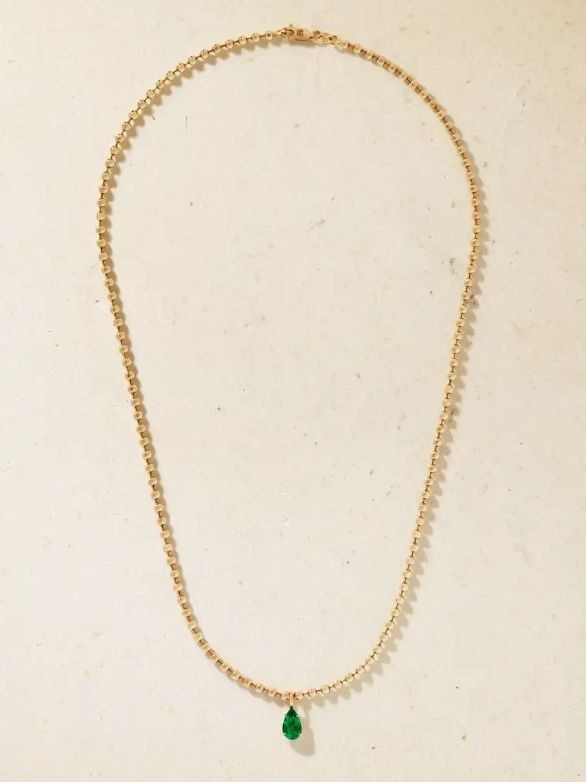 Anita Ko 18-karat Gold Emerald Beaded Necklace | Thumbnail 4 Anita Ko 18-karat Gold Emerald Beaded Necklace | Thumbnail 4