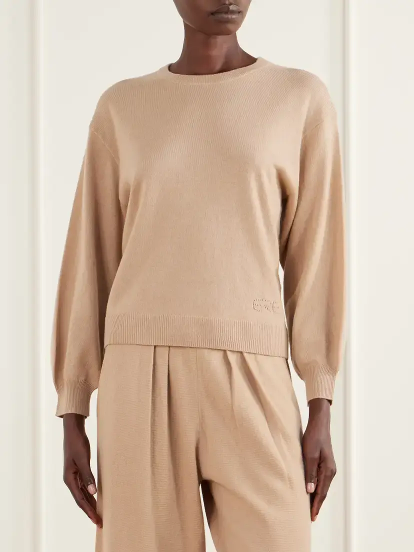Eres Colorama Maille Famous Wool And Cashmere-blend Sweater - Neutrals | Thumbnail 2 Eres Colorama Maille Famous Wool And Cashmere-blend Sweater - Neutrals | Thumbnail 2