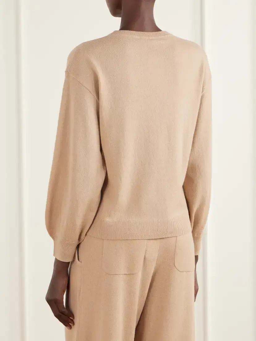 Eres Colorama Maille Famous Wool And Cashmere-blend Sweater - Neutrals | Thumbnail 4 Eres Colorama Maille Famous Wool And Cashmere-blend Sweater - Neutrals | Thumbnail 4