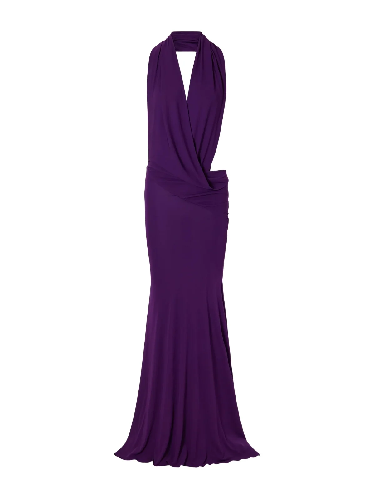 Alex Perry Draped Jersey Halterneck Gown