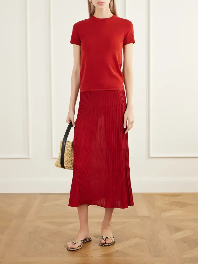 Faithfull Citara Drawstring Ribbed Cotton-blend Knitted Midi Skirt | Thumbnail 2