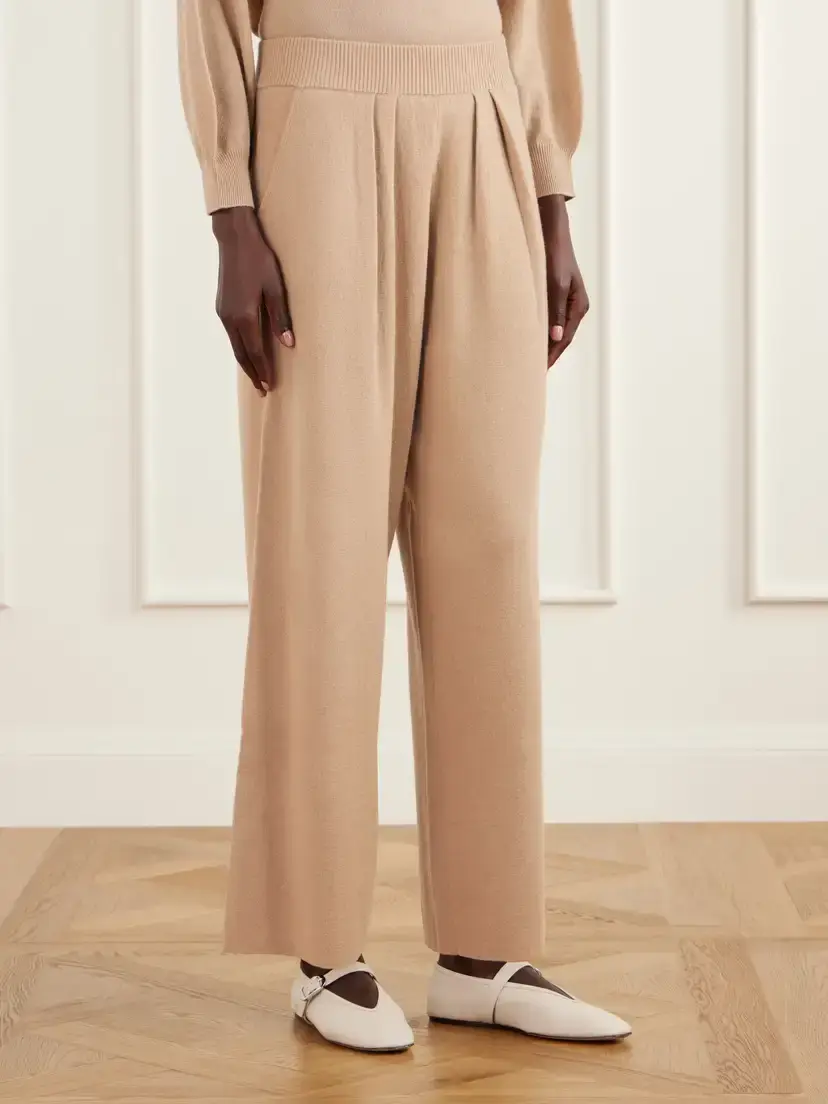 Eres Access Pleated Wool And Cashmere-blend Wide-leg Pants | Thumbnail 3 Eres Access Pleated Wool And Cashmere-blend Wide-leg Pants | Thumbnail 3