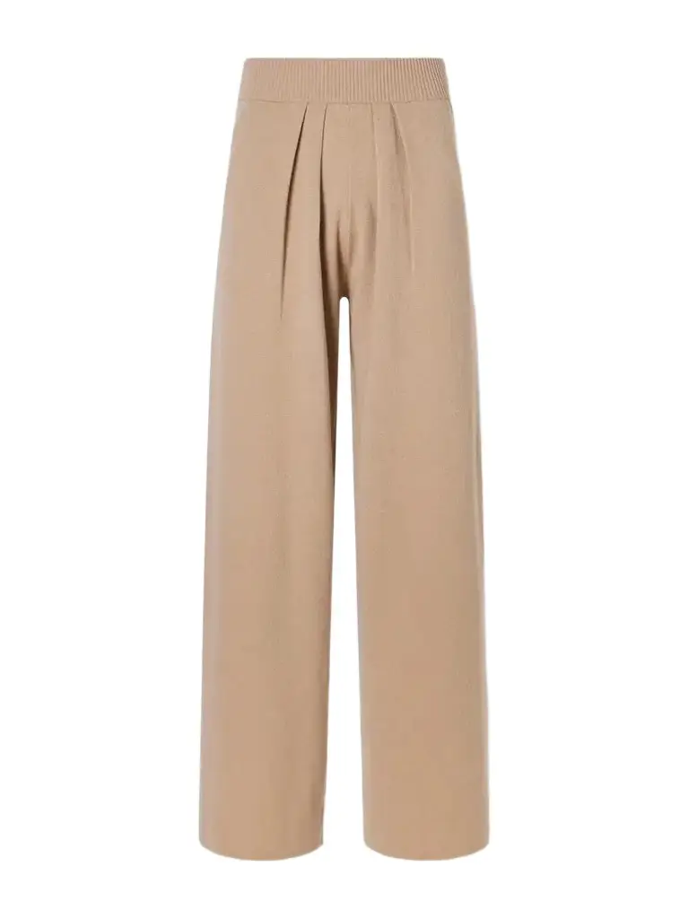 Eres Access Pleated Wool And Cashmere-blend Wide-leg Pants