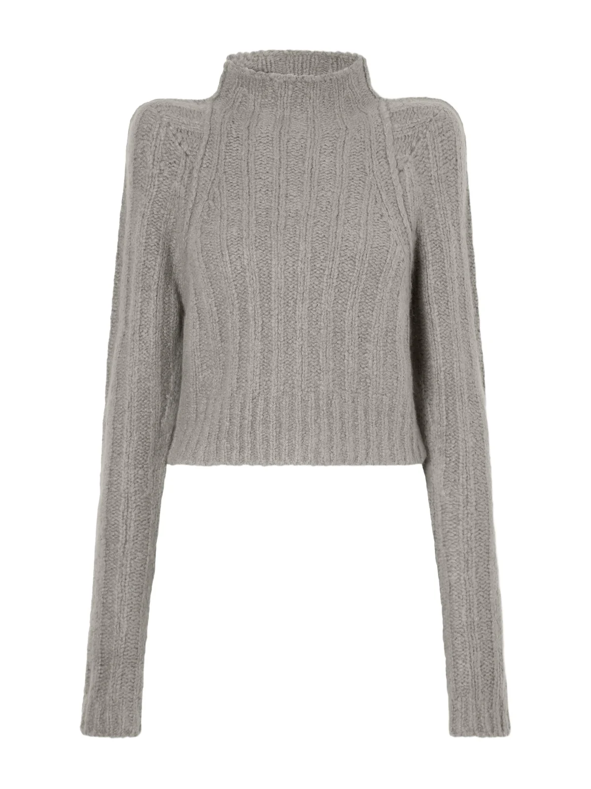 Cropped Ribbed Cashmere And Silk-blend Turtleneck Sweater Cropped Ribbed Cashmere And Silk-blend Turtleneck Sweater