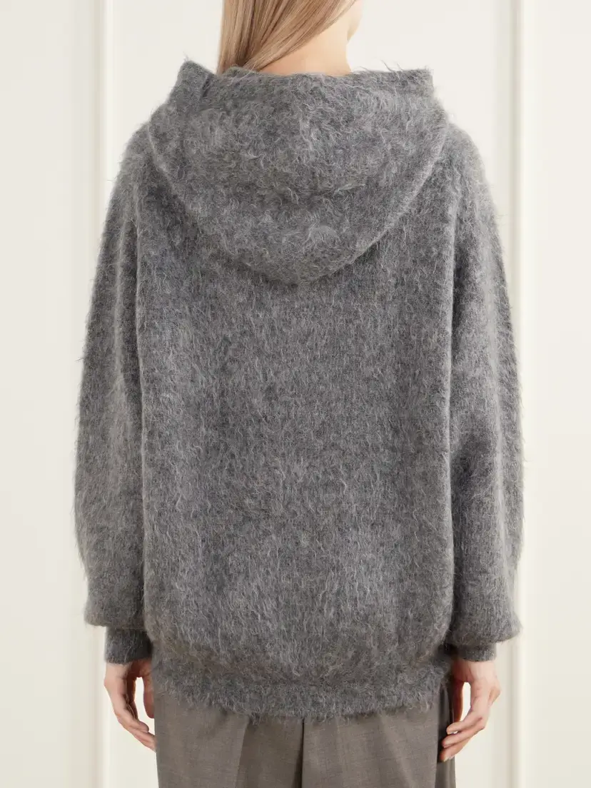 ssstein Brushed Mohair-blend Zip-up Hoodie | Thumbnail 4 ssstein Brushed Mohair-blend Zip-up Hoodie | Thumbnail 4
