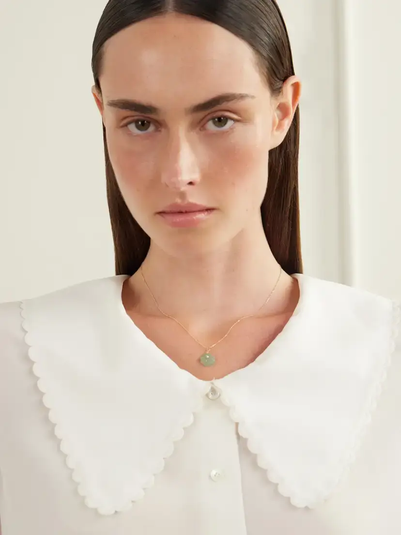 Mateo Carved Venus 14-karat Gold, Jade And Diamond Necklace | Thumbnail 2 Mateo Carved Venus 14-karat Gold, Jade And Diamond Necklace | Thumbnail 2