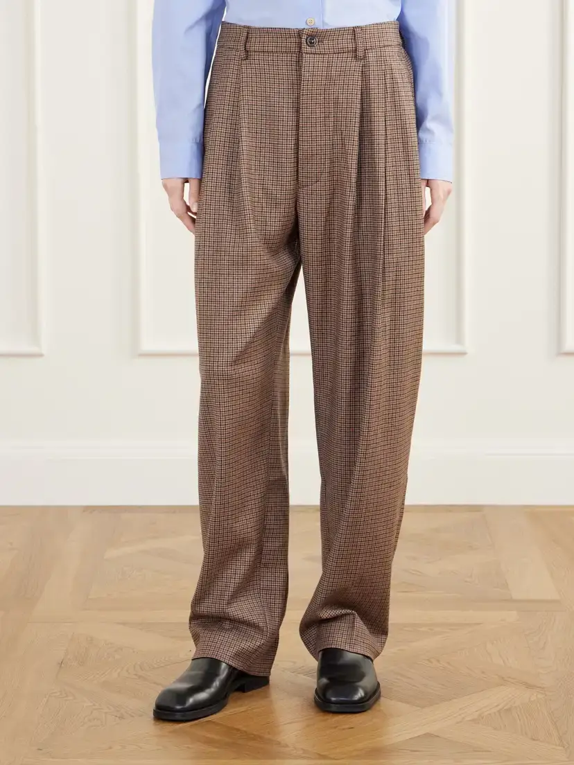 Jamie Haller The Tapered Pleated Houndstooth Stretch Wool-blend Pants | Thumbnail 3 Jamie Haller The Tapered Pleated Houndstooth Stretch Wool-blend Pants | Thumbnail 3