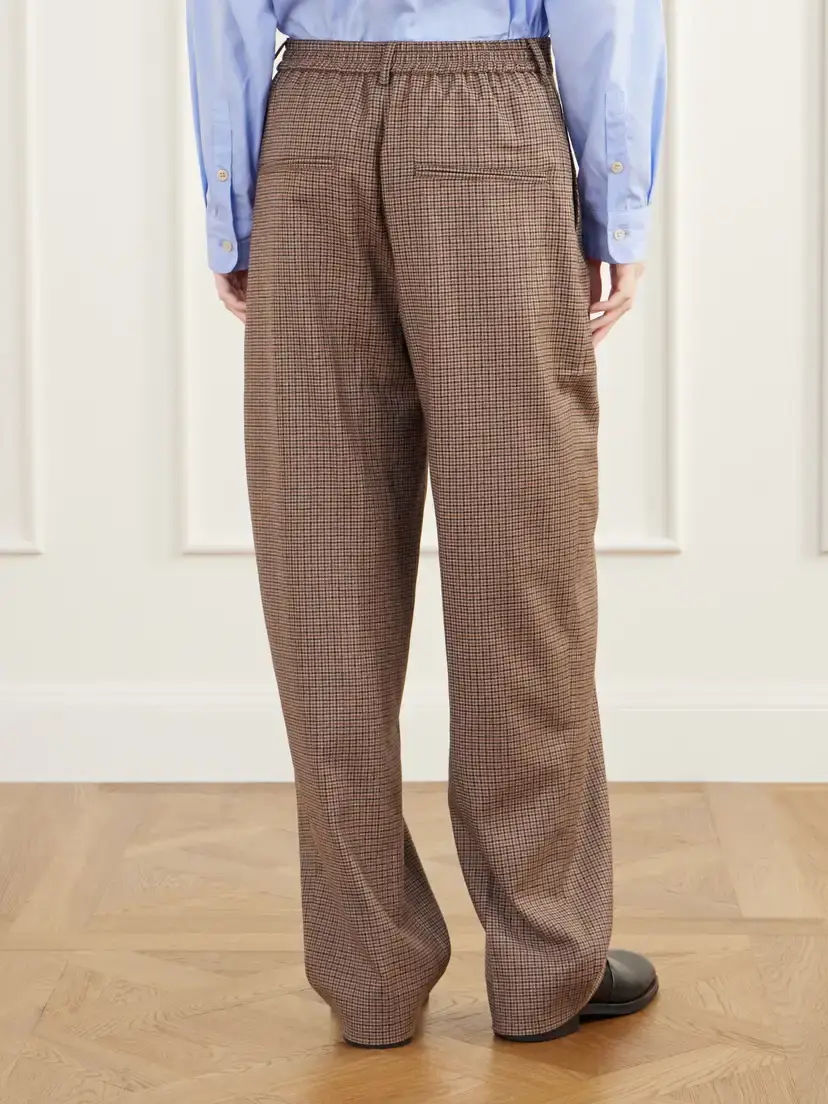 Jamie Haller The Tapered Pleated Houndstooth Stretch Wool-blend Pants | Thumbnail 4 Jamie Haller The Tapered Pleated Houndstooth Stretch Wool-blend Pants | Thumbnail 4
