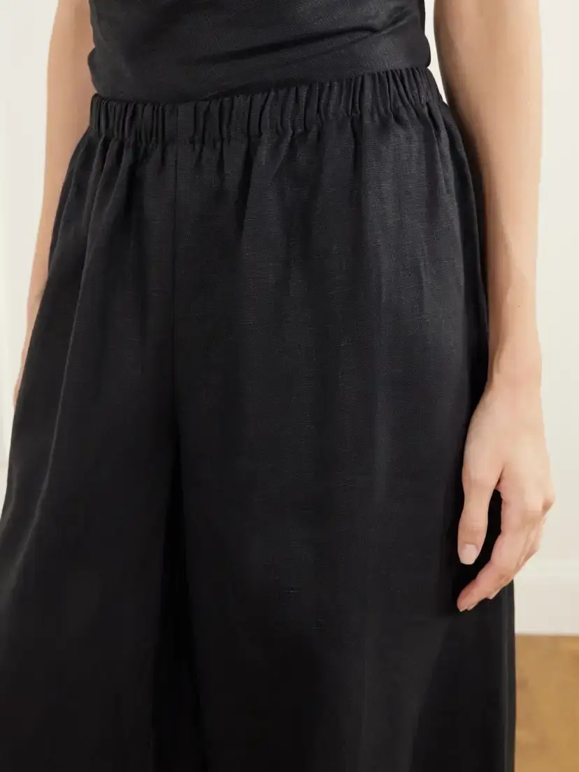 Faithfull Kortez Balloon Gathered Linen Woven Tapered Pants | Thumbnail 5