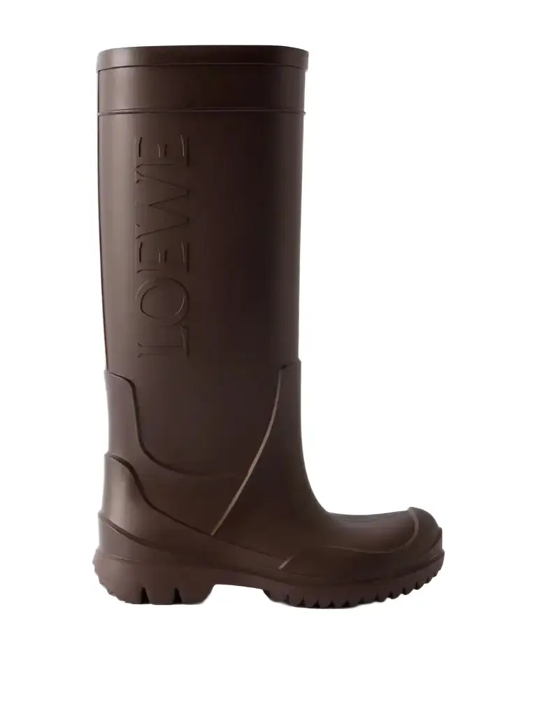 Loewe Storm Logo-embossed Rubber Knee Boots