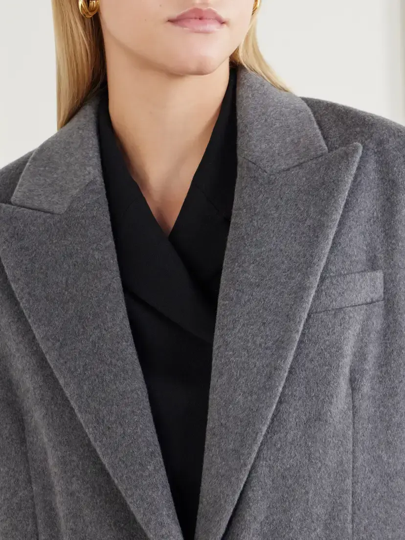 Another Tomorrow Cashmere-flannel Coat | Thumbnail 4