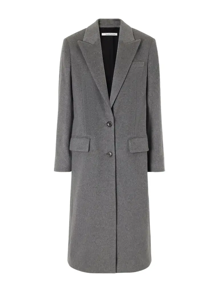 Another Tomorrow Cashmere-flannel Coat