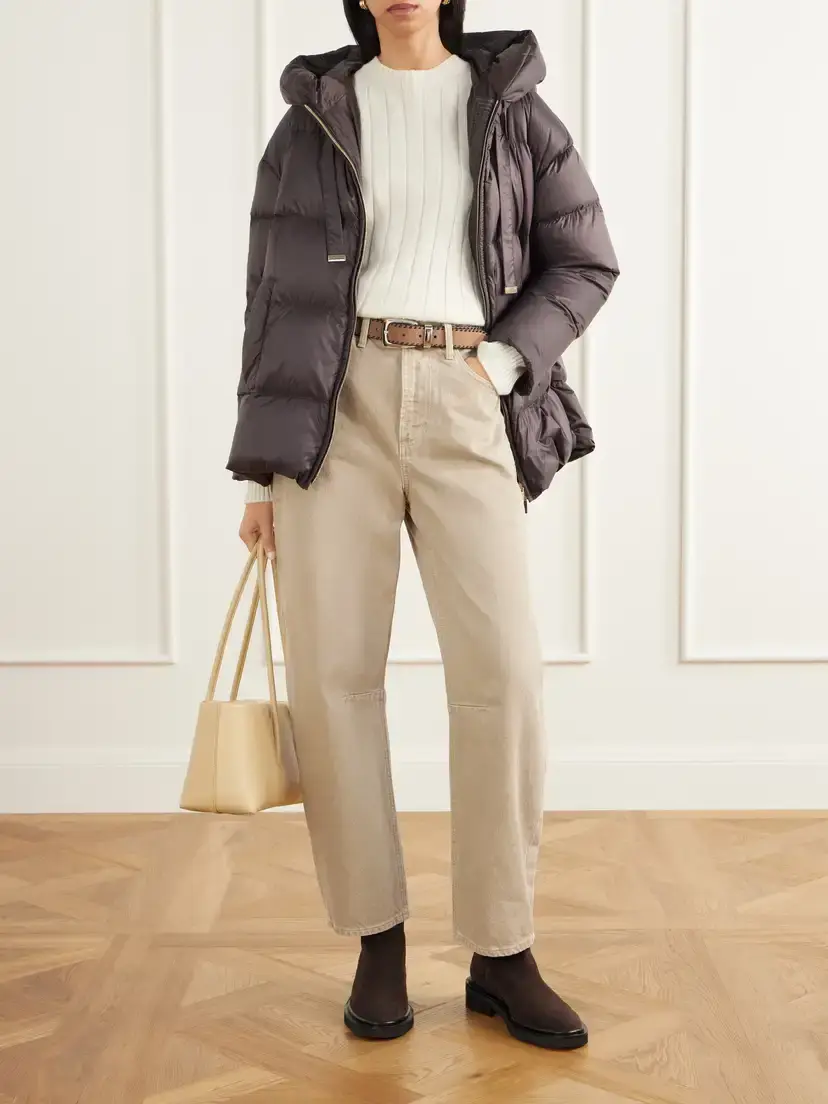 Max Mara Nerine Hooded Quilted Shell Down Jacket | Thumbnail 2